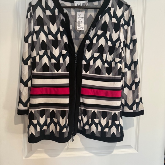Joseph Ribkoff - geometric top/jacket - Picture 2 of 4